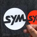 Motorcycle Reflective SYM Logo Emblem Sticker for Sanyang Motor Maxsym Tl500 SYM Cruisym 300 FNX150 JoymaxZ 300 FIDDLE. 