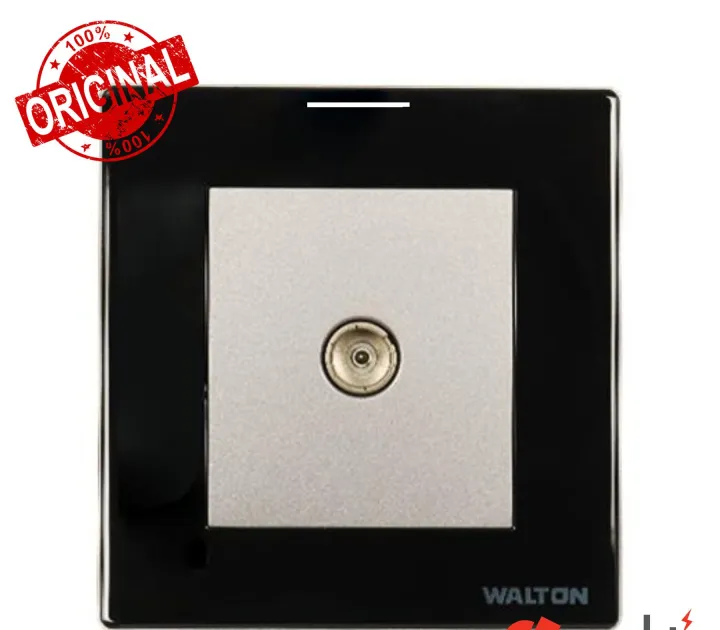 WALTON CRYSTAL BLACK Series TV Dish Cable Socket Electrical Wall ...