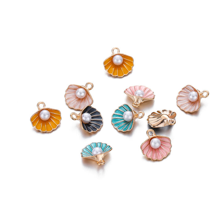 【Factory-direct】 10pcs/bag Alloy Pendant Lacquered