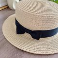 women straw hat Flat Top Straw Hat Vacation Casual Shopping Beach Hats for Woman Hats for girls Church Courtesy Panama Sun Hat. 