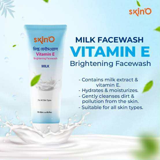 Skino Vitamin E Brightening Face wash (Milk) 110ml