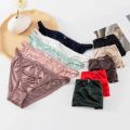 Soft Satin Strings Women Panties Elastic Low Waist Seamless Underwear T-back G-string Lingerie Female.