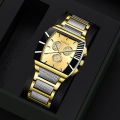 New TEMU Men's Steel Strap Watch Business Men's Watch Casual Student Watch Suit One Piece.
