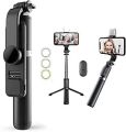 XT-02 Foldable Mini 3-in-1 Wireless Selfie Stick Tripod with Remote - Extendable Monopod for Android and iPhone.
