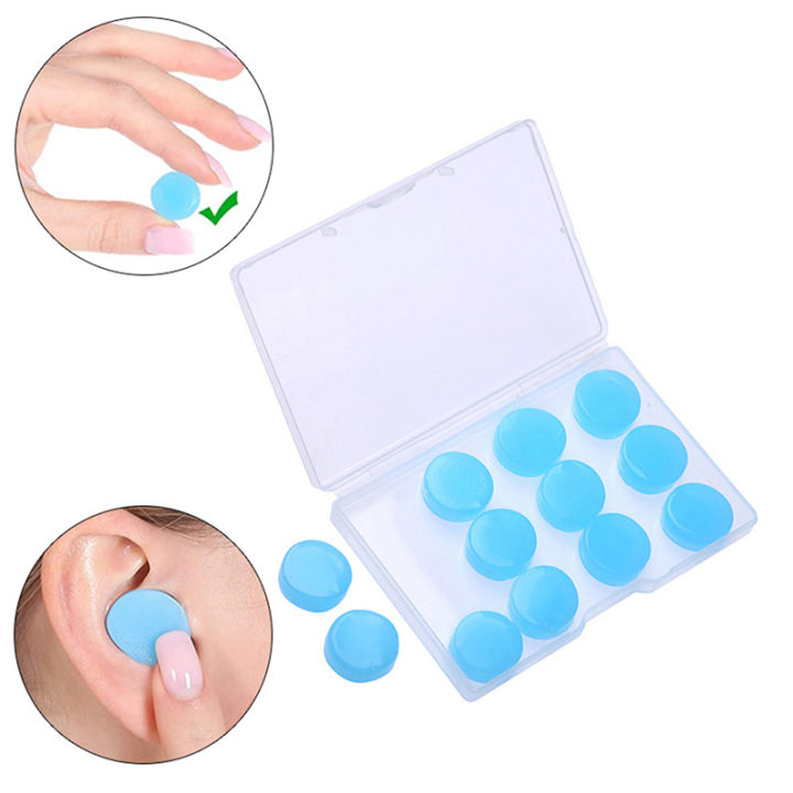12Pcs Silicone Ear Plugs Noise Reduction Sleep Anti Canceling Sound Insulation Earplug Protection Sleeping Reusable Ear Plugs