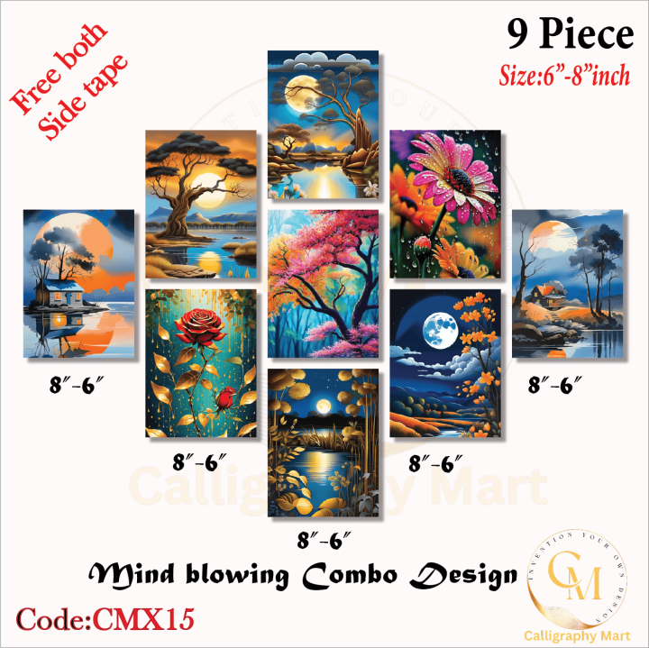 9 pcs Most Unique Combo Wallboard set for Home Decoration