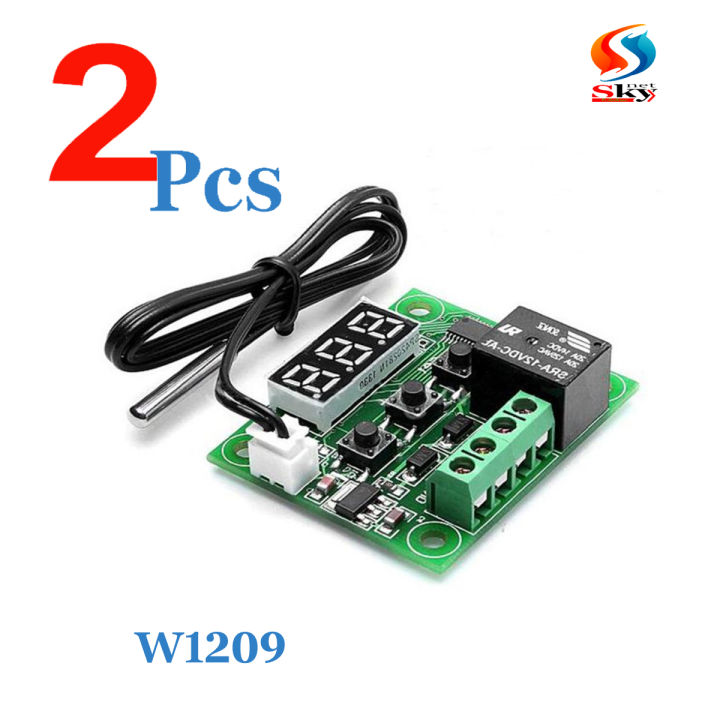 2 Cartes Contrôleur Température W1209 - Thermostat Numérique 12V DC, Plage -50°C à 110°C | Pour DIY Et Automatisation