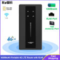 KuWFi 10000mAh 4G LTE Router Wireless Wi-Fi Router CAT4 Outdoor Travel Portable Mobile Hotspot with RJ45 TS9 Antenna Port WPS. 