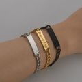 Sifisrri Engraved Name Letter Date Bracelets Women Men Stainless Steel Adjustable Bangles For Boys Girls Kids Jewelry Gift.