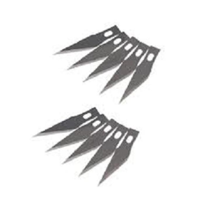 Stainless Steel Precision Pen Cutter Spare Blades For Refill (10 piece)