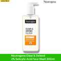 NEUTROGENA Clear & Defend 2% Salicylic Acid Face Wash 200ml - Oil Free Face Wash. 