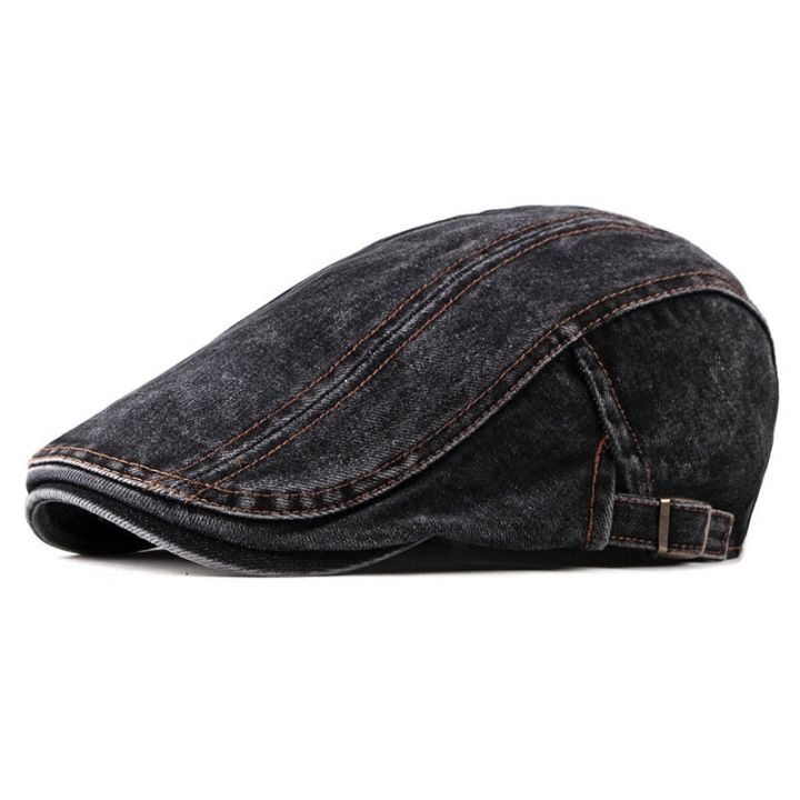 four%20seasons%20Denim%20Solid%20Newsboy%20Caps%20Men%20Washed%20%20Flat%20Peaked%20Cap%20Women%20Painter%20Beret%20Hats%2016%20-%20Image%202