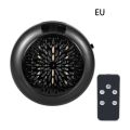 900W 220V Mini Portable Plug-in Electric Wall-outlet Space Heater Fan Remote. 