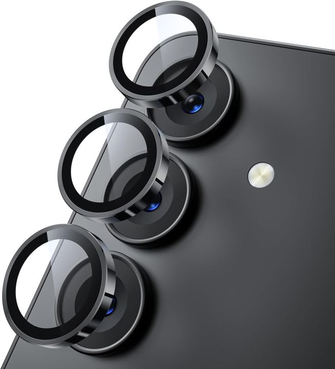 For Samsung Galaxy S25 FE black WSKEN Metal Anti Scratch Camera Lens Screen Protector