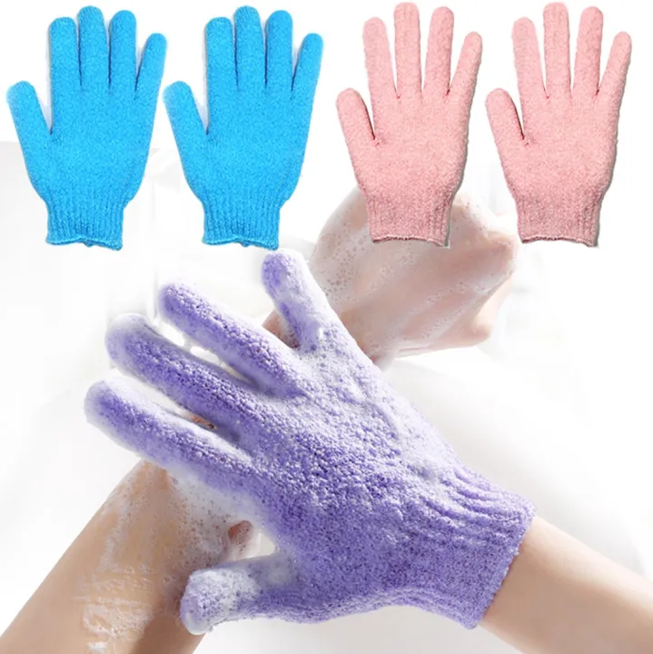 2pcs%20Shower%20Bath%20Exfoliating%20Wash%20Skin%20Spa%20Massage%20Scrub%20Body%20Scrubber%20Glove%20-%20Multicolor%20-%20Image%205