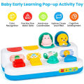 Baby Toys 6 to 12 Months Pop Up Animals Cause and Effect Toy Switch Box Baby Montessori Early Learning Development Sensory Toy SnowWhite. 