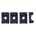 Screw Bracket Mount Saddles Bases Cable Tie Bracket 23mmx16mm 30 Units Black.