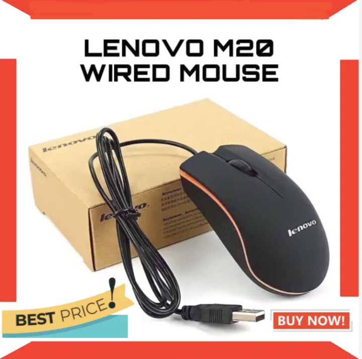 LENOVO-M20%20Wired%20Usb%20Mini%20Mouse%20-%20Desktop%20Optical%20Mouse%20Usb%20Wired%20Compatible%20With%20Windows%20Pc%20Desktop%20Computer%20&%20Laptop%20Black%20-%20Image%205