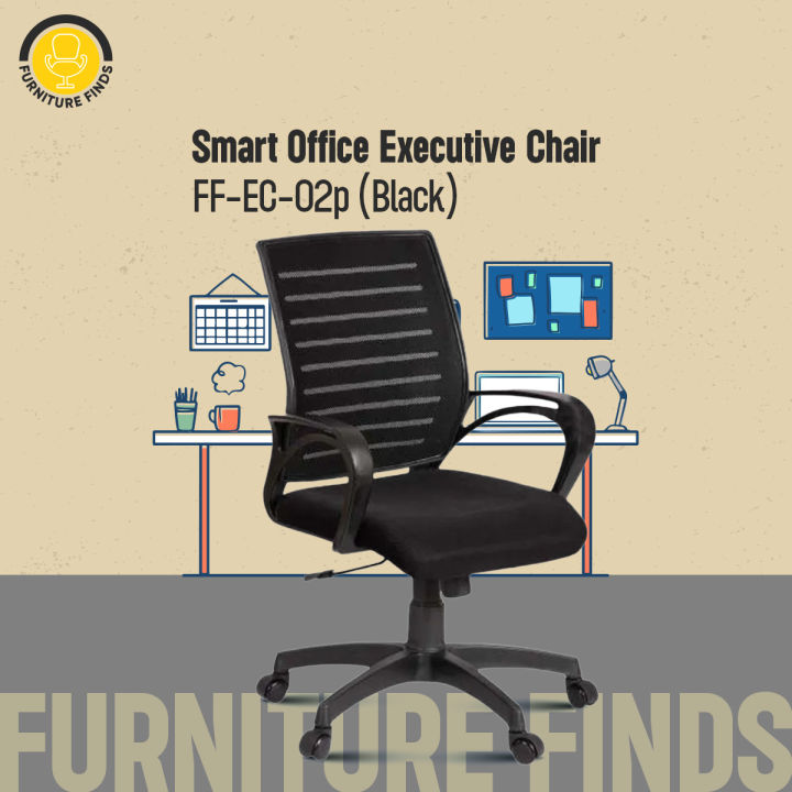 Executive Chair FFEC02p Black Smart Office Executive Chair (9k Model