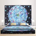 Decor Living 79*59'' Twin Zodiac Astrology Tapestry Wall Hanging Mandala Tapestries Bedspread. 
