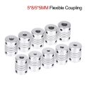 【YIYANGMAOYI111】3D Printer Parts Flexible Coupling /Shaft 5*5*25/5*8*25 Flexible Shaft Aluminum For Lead Screw Nema17 motor. 