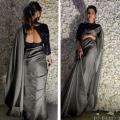 Japani Soft Silk Saree For Women-Dark Ash - Sari. 