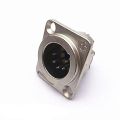 1pcs 3,4,5 pin Square Cannon Male/Female Metal XLR Microphone Speaker Panel mount socket Connector. 