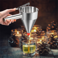 Stainless Steel Pancake for Cupcake Batter Dispenser, Squeeze Handle Funnel Cake Dispenser Maker with Stand. 