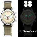 RED STAR 40mm 38mm 1963 Chronograph Men Mechanical Watches Sapphire with seagull ST1901 Movement With Gooseneck Mens Watch.