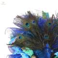 Artificial Peacock Feathers Wreath 47cm Fireplace Simulation Feather Garland. 