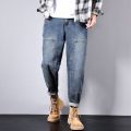 Baggy Jeans Men Loose Fit Harem Pants Wide Leg Fashion Pockets Hip Hop Streetwear Male Denim Trousers Oversize Jeans Kpop New. 