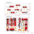 Cartoon Fire Truck Wall Decor Decals Kids Room Playroom Bedroom Firetruck Poster Mural Wall Stickers Kids Room Nursery Decor. 