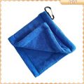 [Lslhj] Golf Ball Cleaning Towel Wipe Cloth Club Head Cleaner with Hanging Buckle for Equipment. 