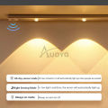 Auoyo Night Light 20/40/60/80 CM LED Night Light Human Sensing Light Strap 3 Color Dimming Wireless Motion Sensor Cabinet Light USB Rechargeable Ultra Thin Magnetic Wardrobe Lamp for Room Closet Kitchen.