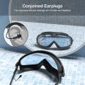 Outtobe Ad-ult Swimming Goggles Large Frame with ear plug Waterproof Anti Fog Swim Glasses.