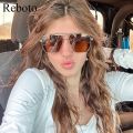 High Quality Square Polarized Sunglasses For Women Retro Oversized Double Bridge Sun Glasses Men Luxury Big Metal Goggle Shades.