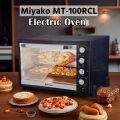 Miyako MT-100RCL Electric Oven For Baking & Grill Items, 100 Liters Countertop Convection Toaster Oven,Adjustable Temperature & Timer, Bake, Roast, Broil, Toast, Includes Baking Pan, Rack, Rotisserie, Stainless Steel. 
