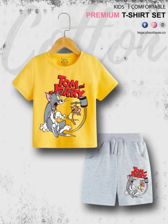 Good%20Quality%20T-shirt%20Set%206%20Month%20To%206%20Year%20Kids%20Tom%20And%20Jerry%20Printed%20-%20Image%202