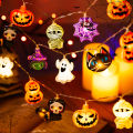 Halloween Pumpkin String Lights Bat Spider String Lamps Battery Powered For Outdoor Halloween Party Garland Decor Night Light Eatop. 