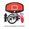 Basketball Hoop for Trampoline Lightweight Backboard Waterproof Basketball Stand including Pump and. 