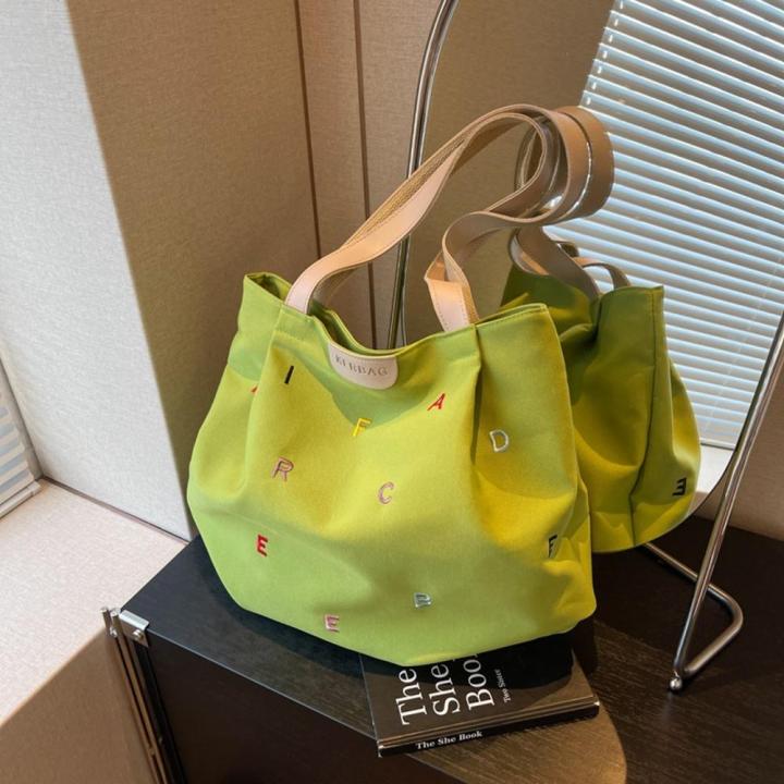 Embroidered%20Tote%20Bag%20Portable%20Fashion%20Shoulder%20Bag%20Large%20Capacity%20Canvas%20Storage%20Bag%20for%20Casual%20Grocery%20Shopping%20Book%20Carrying%20Women%20Accessory%20Pouch%20-%20Image%207