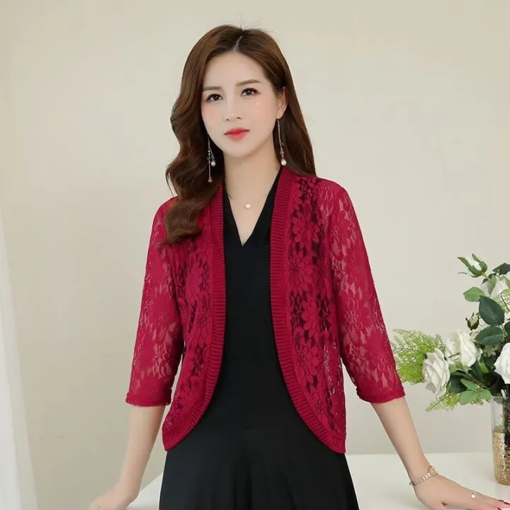 2023%20Spring%20Autumn%20Summer%20Thin%20Jacket%20Coat%20Women%20Lace%20Cardigan%20Female%20Cardigans%20Women%20Sunscreen%20Tops%20Ladies%20Shawl%20Outerwear%20-%20Image%204
