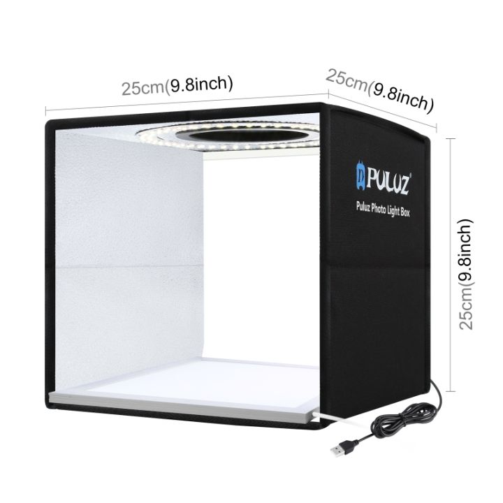 PULUZ%20Lightbox%20Shadowless%20Lamp%20Set%20Photography%20Light%20Box%20Adjustable%20LED%20Brightness%20Jewelry%20Shoot%20Tent%20with%2012%20Colors%20Backdrops%20-%20Image%202