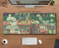 Kawaii frogs Desk Mat Large Gaming Mousepad Xxl Cute Mouse Pad Anime Aesthetic Cozi Lofi Plant Nature Green Extended Deskmat. 