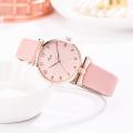 2pcs Set Women Watches Bracelet Set Flowers Ladies Bracelet Watch Casual Leather Quartz Wristwatch Clock Gifts Relogio Feminino.