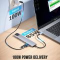USB C HUB Type C Splitter To HDMI-compatible 4K Thunderbolt 3 Docking Station Laptop Adapter With PD SD TF RJ45 For Macbook Air. 