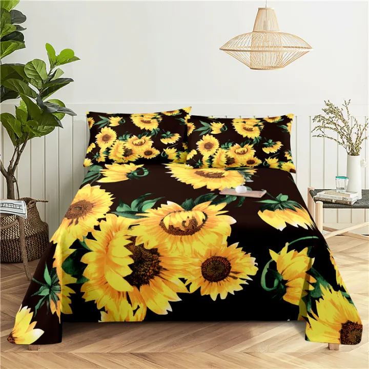 Sunflower%20Bedding%20Sheet%20Home%20Digital%20Printing%20Polyester%20Bed%20Flat%20Sheet%20With%20Pillowcase%20Print%20Bed%20Sheet%20-%20Image%208