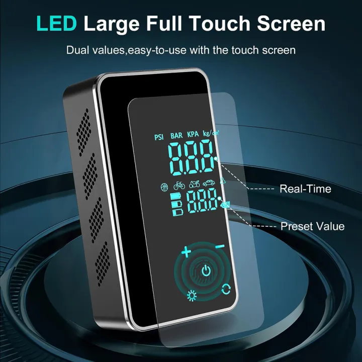 SL%20Tire%20Inflator%20Portable%20Air%20Compressor%2016L/min%20150%20PSI%20Air%20Pump%20With%20Touch%20Screen/Gauge/Light%20For%20Bike%20Ball%20-%20Image%208