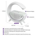 2025 Updated G Shape Google LED Wireless Charging RGB Bluetooth Speaker Clock and Rechargeable Table Lamp.