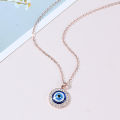 1PC Turkish Crystal Evil Eyes Pendant Necklace For Womens Jewelry Gold Necklaces NOVO.